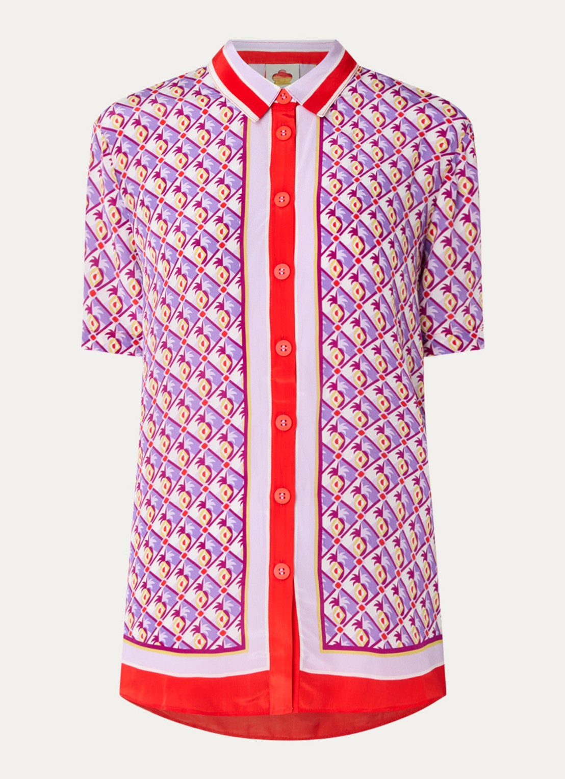 Farm Rio Blouse met print - voorkant rood