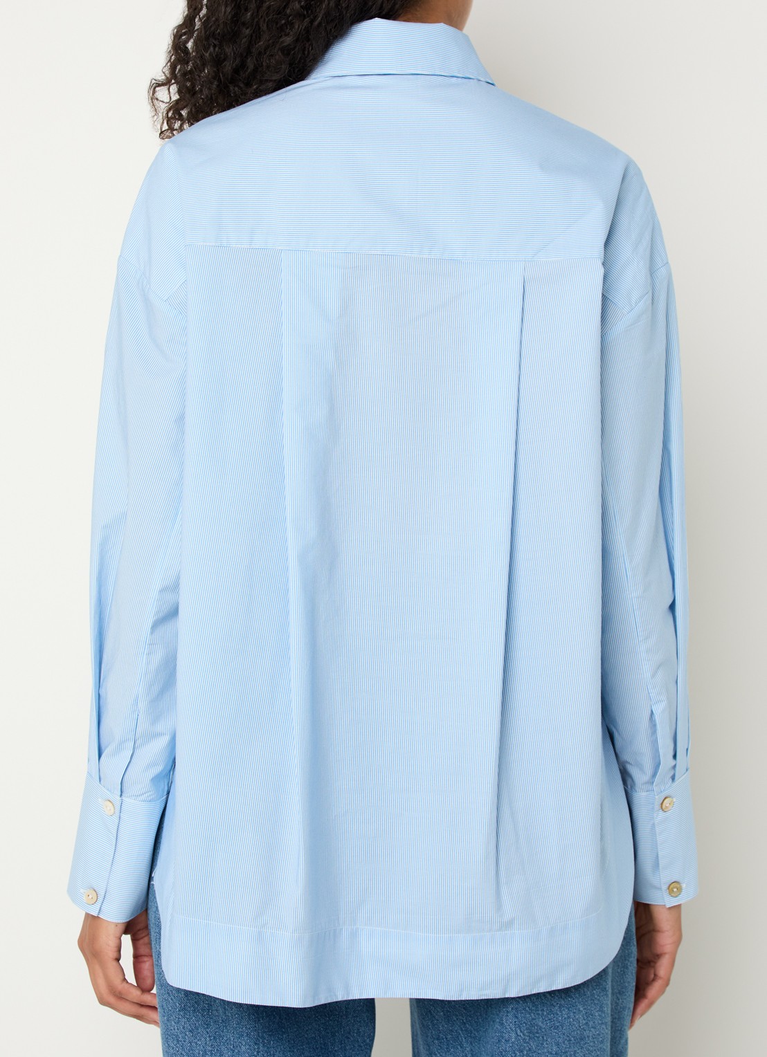 Farm Rio Blouse met streepprint  - achterkant blauw