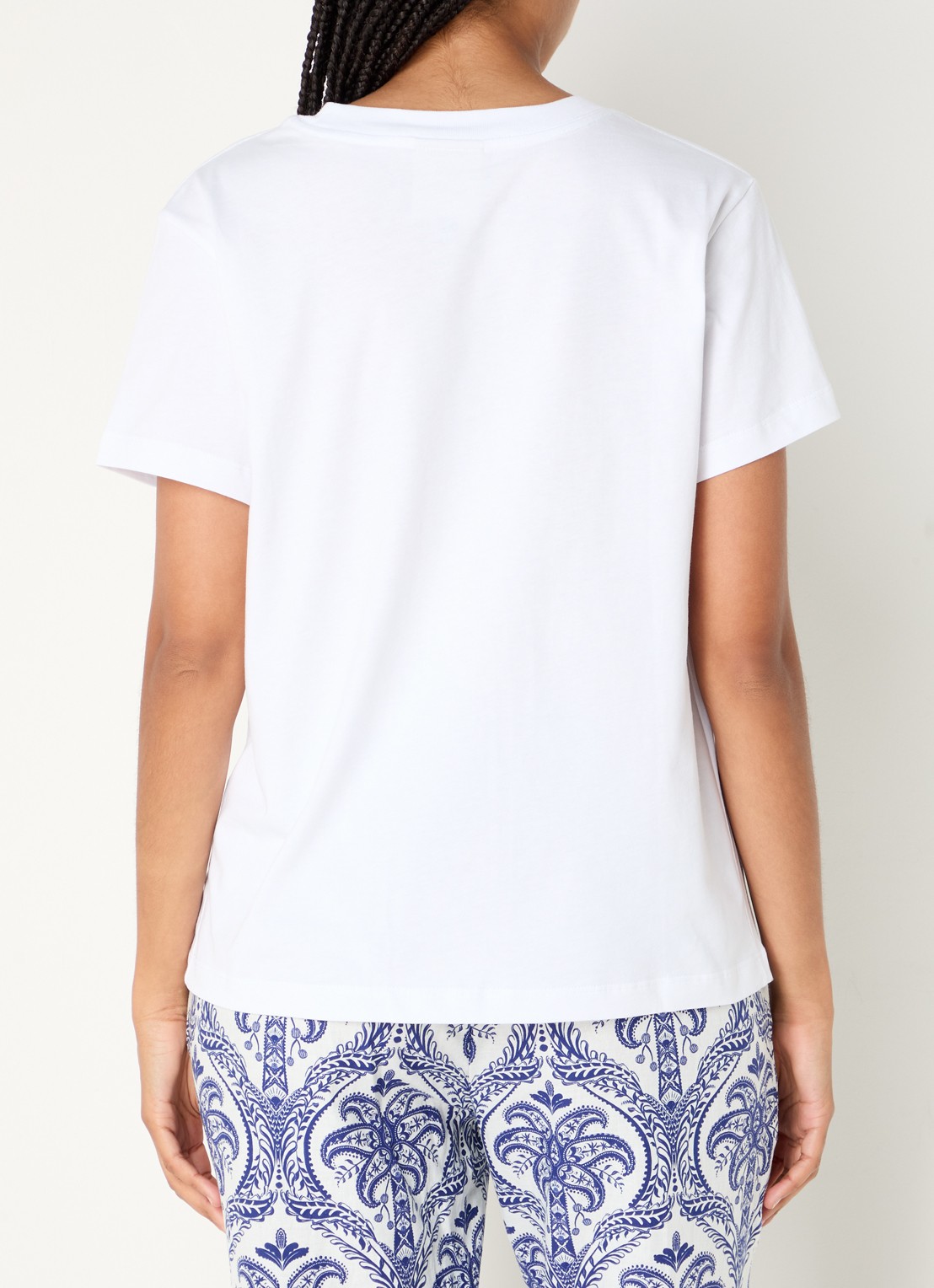Farm Rio Blue Tropical T-shirt met print - achterkant 4 wit