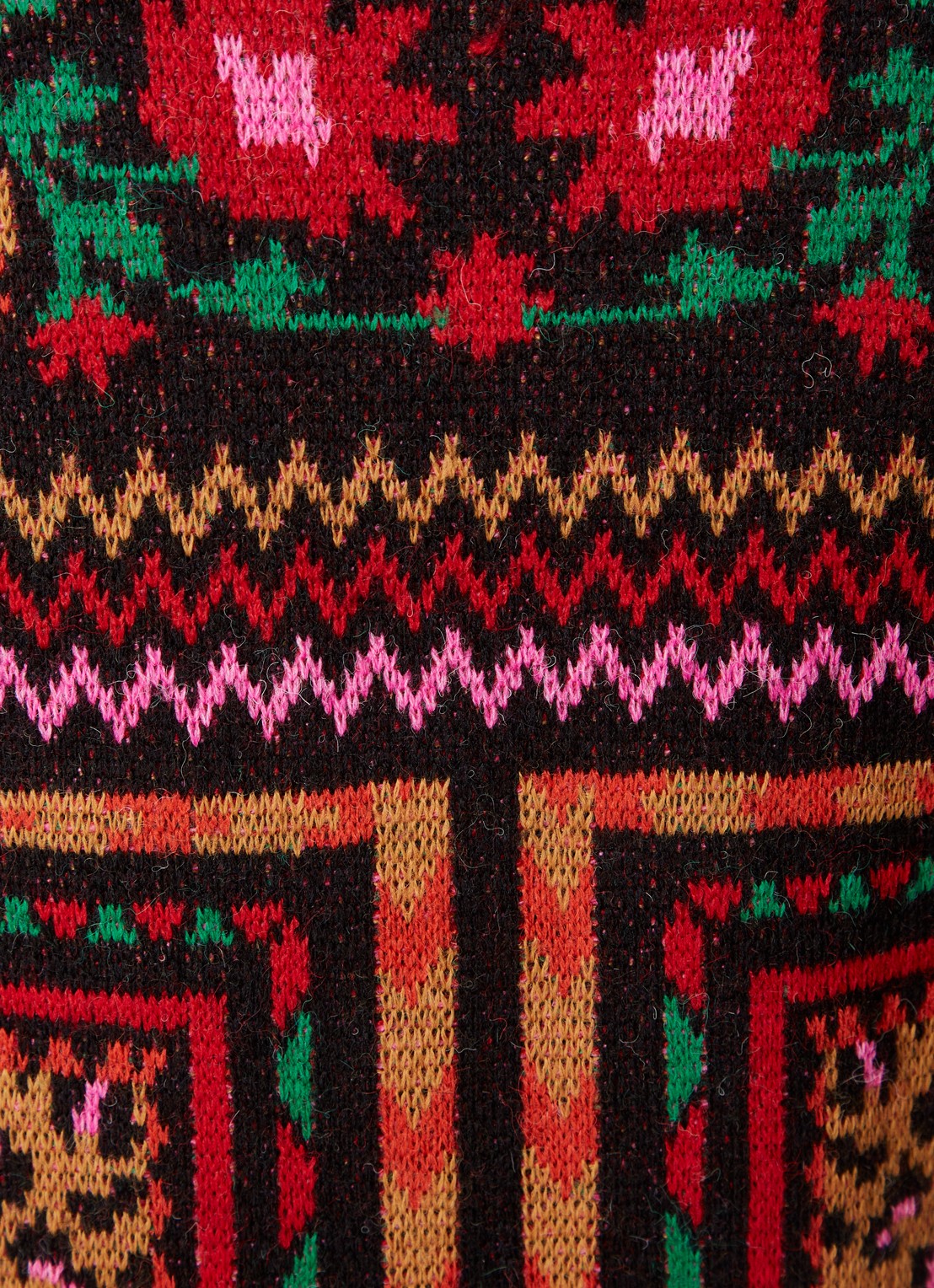 Farm Rio Fijngebreid vest in wolblend met print - detail 3 rood
