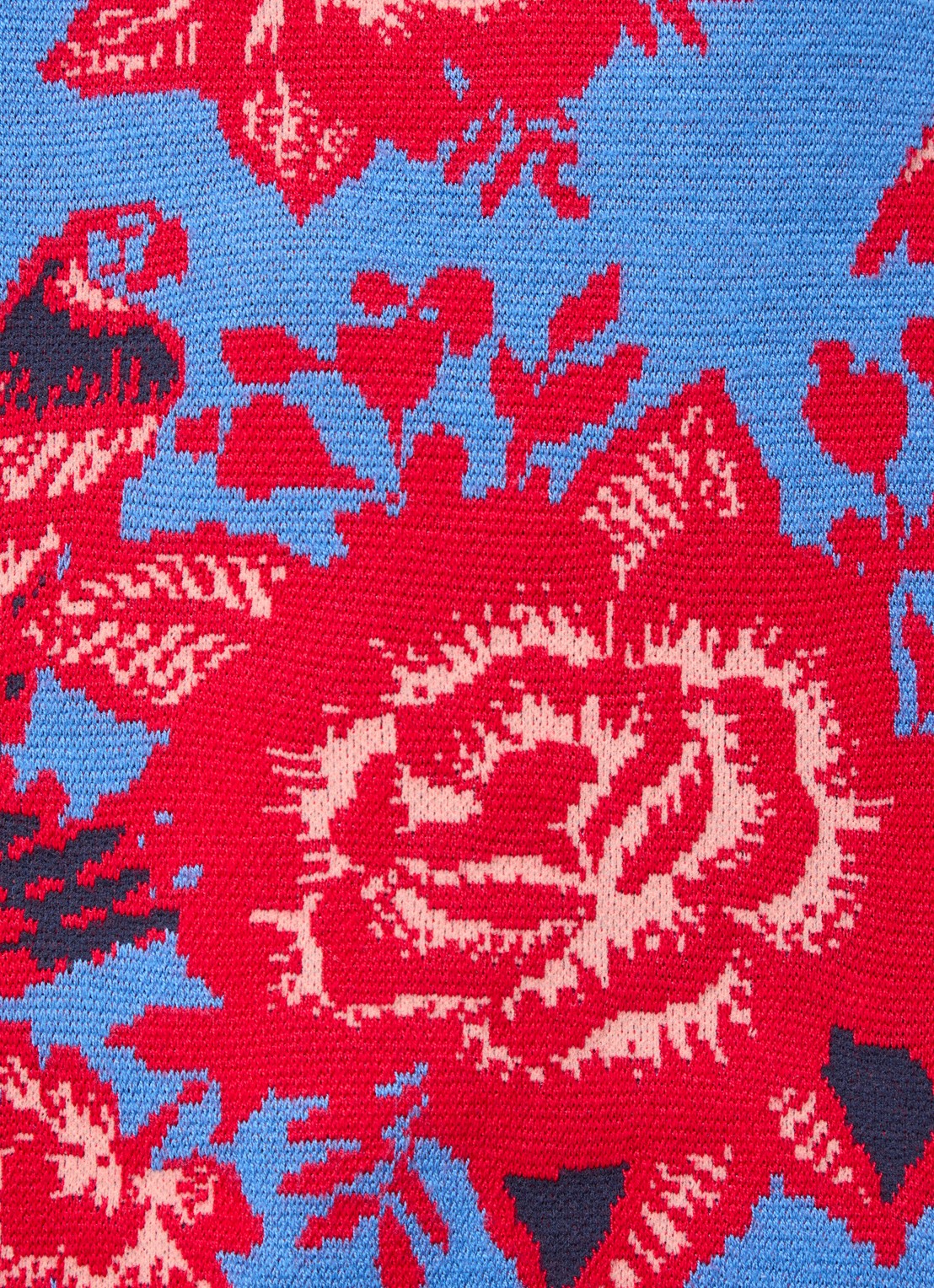 Farm Rio Fijngebreid vest met bloemenprint en opengewerkt detail - detail 4 roze