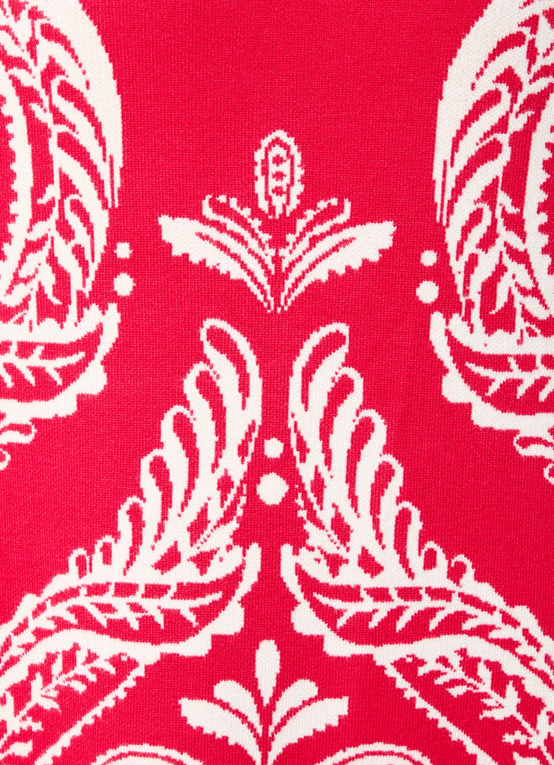 Farm Rio Fijngebreide midi rok met print - detail 2 rood