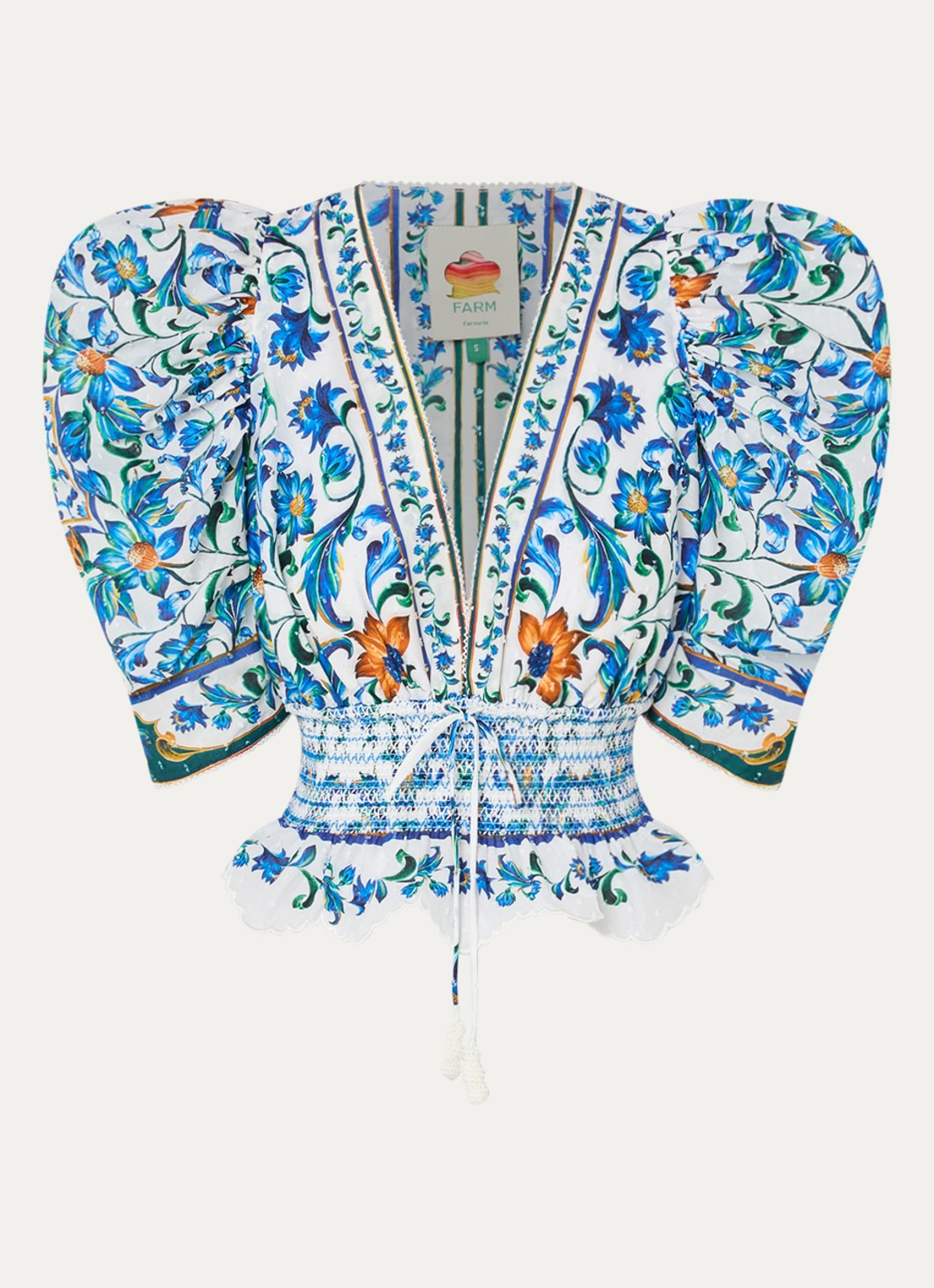 Farm Rio Flora tuniek met print - voorkant 2 blauw