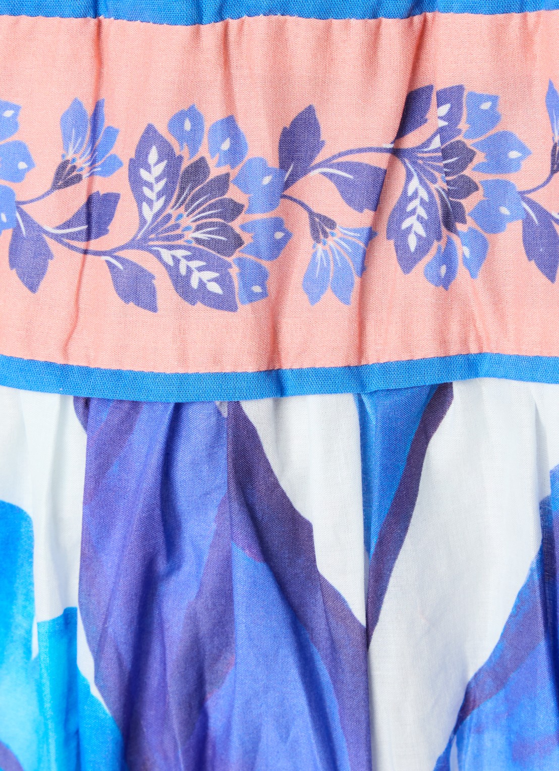 Farm Rio Foliage midi jurk met print en volant - detail 2 blauw
