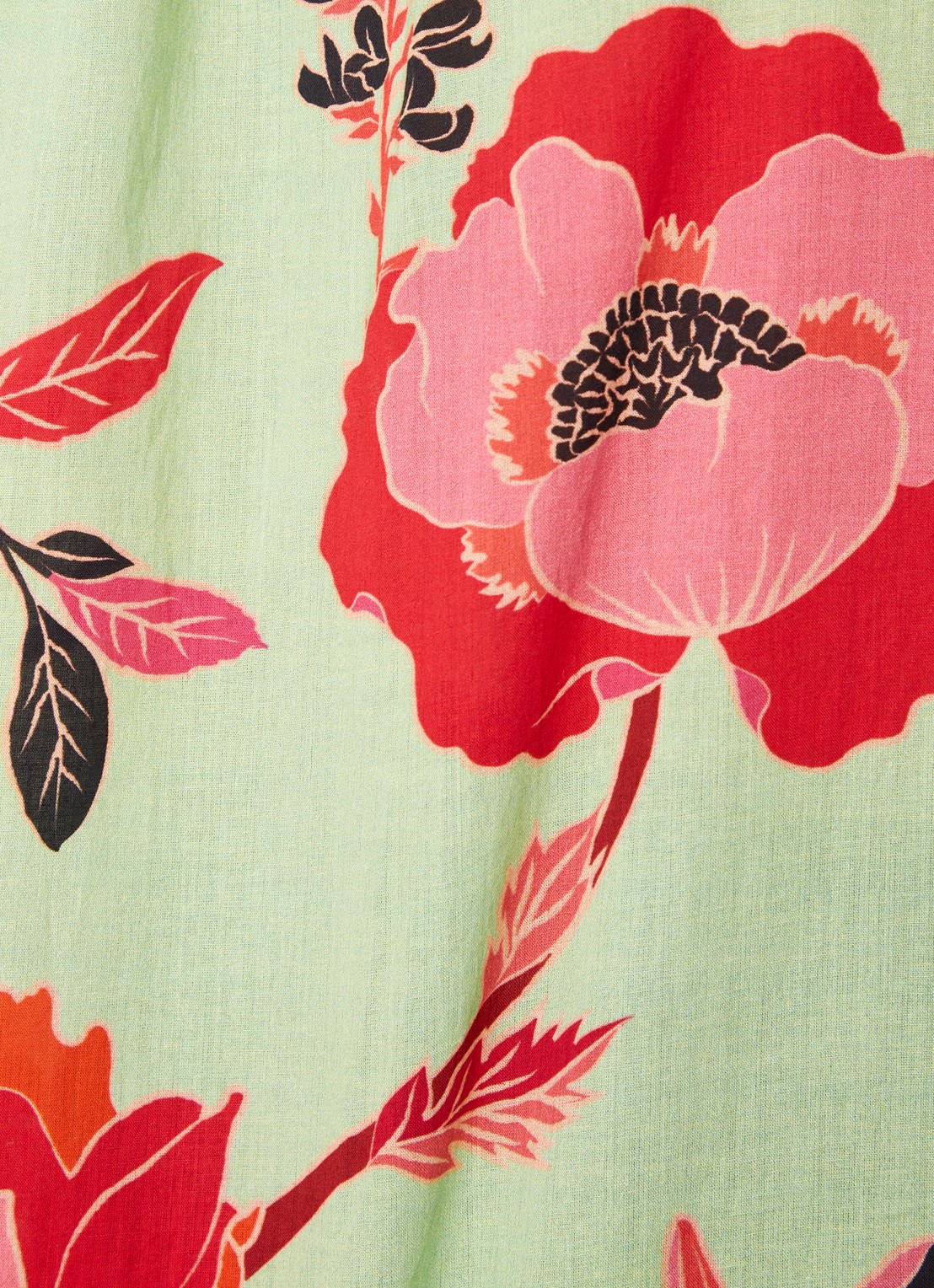 Farm Rio Fresh Garden blouse met bloemenprint - detail 4 lichtgroen
