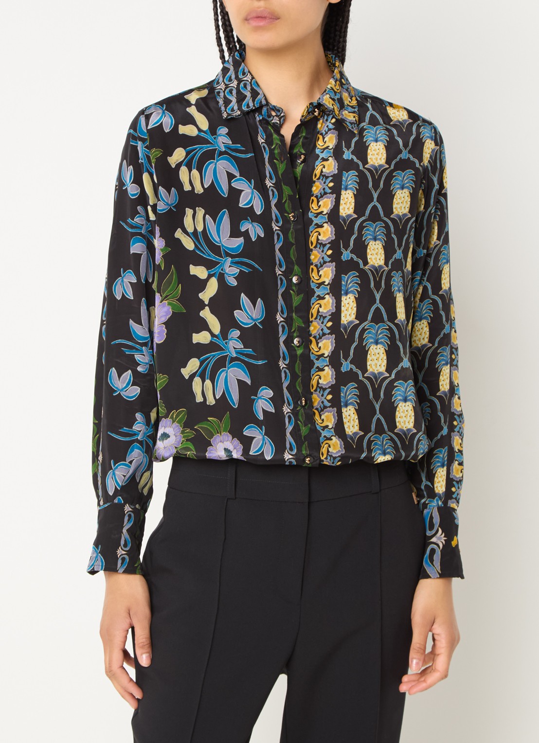 Farm Rio Garden blouse met print - detail 4 zwart