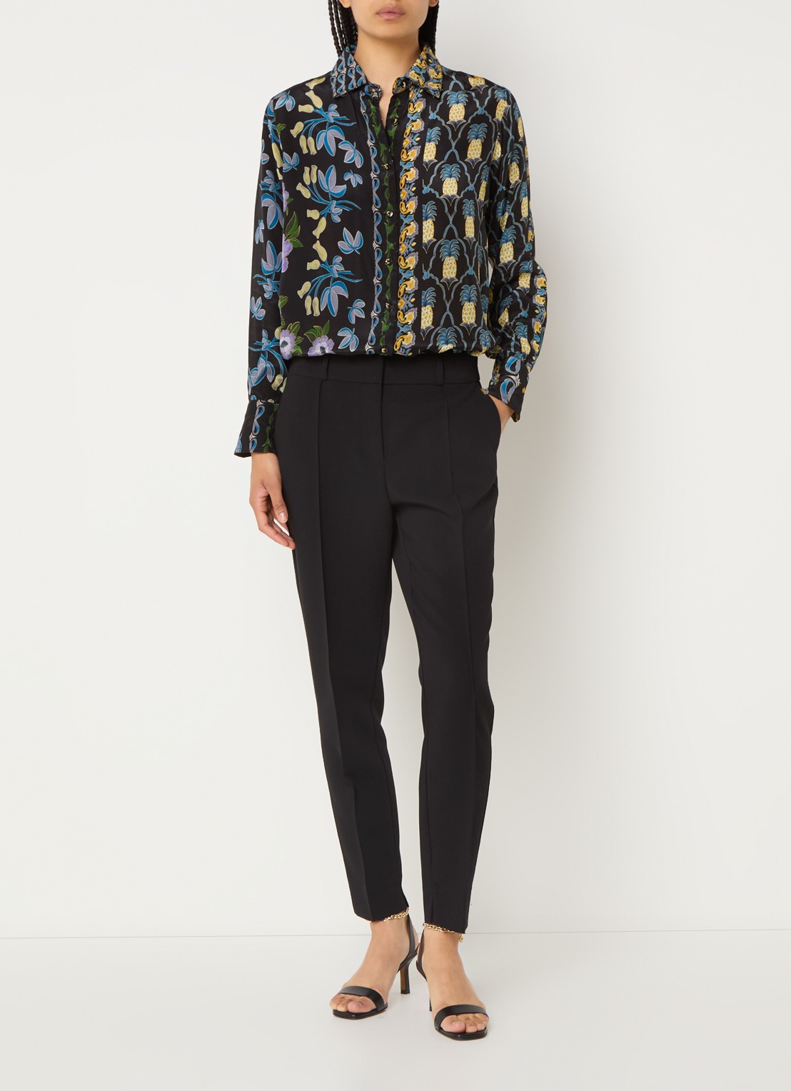Farm Rio Garden blouse met print - voorkant 2 zwart