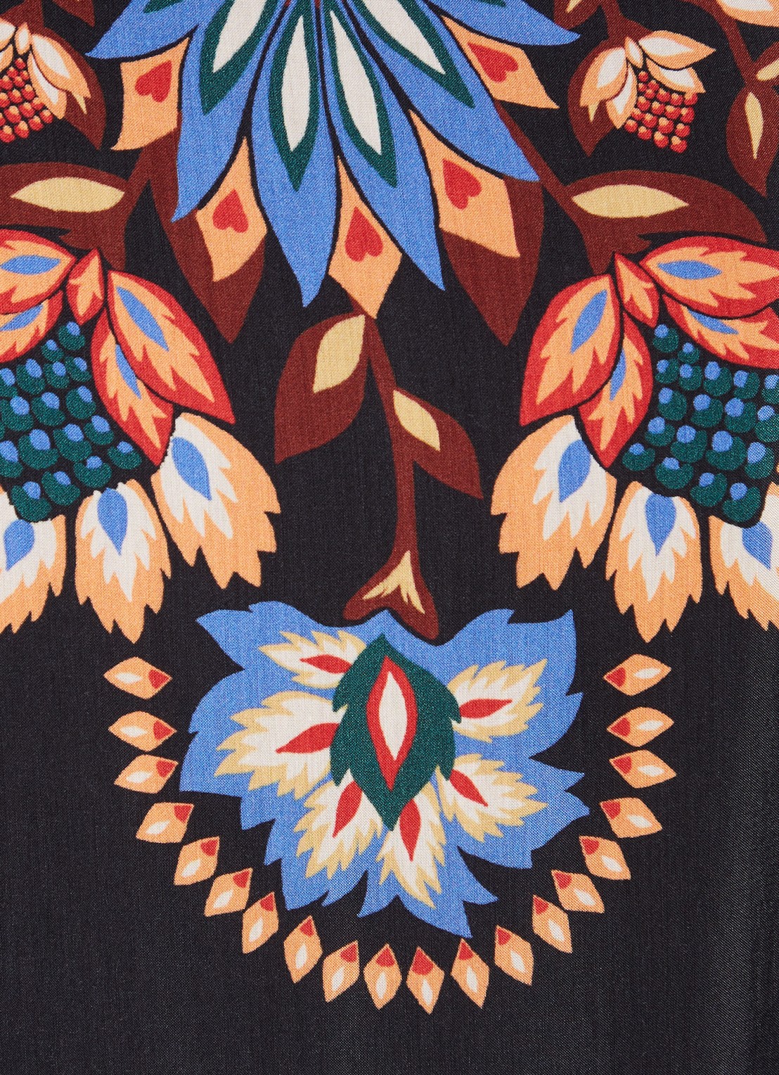 Farm Rio Garden maxi blousejurk met pofmouw en bloemenprint - detail 2 zwart