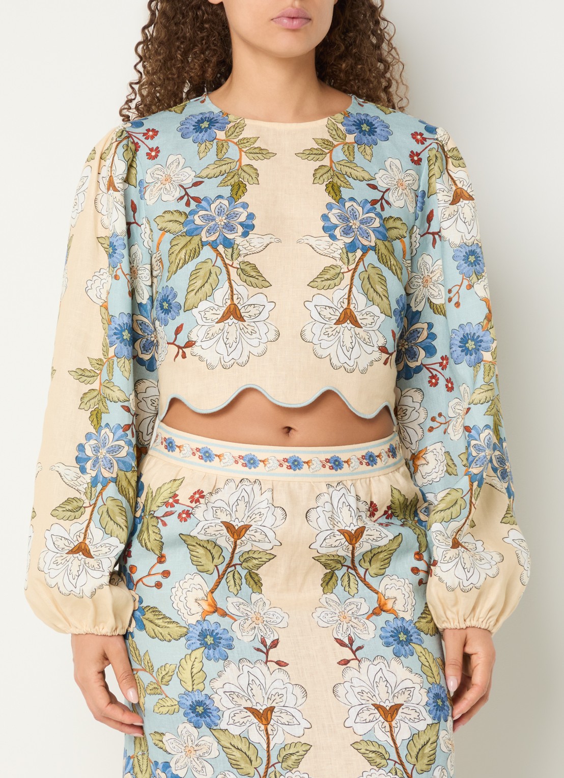 Farm Rio Garden tuniek met print - detail vanillegeel