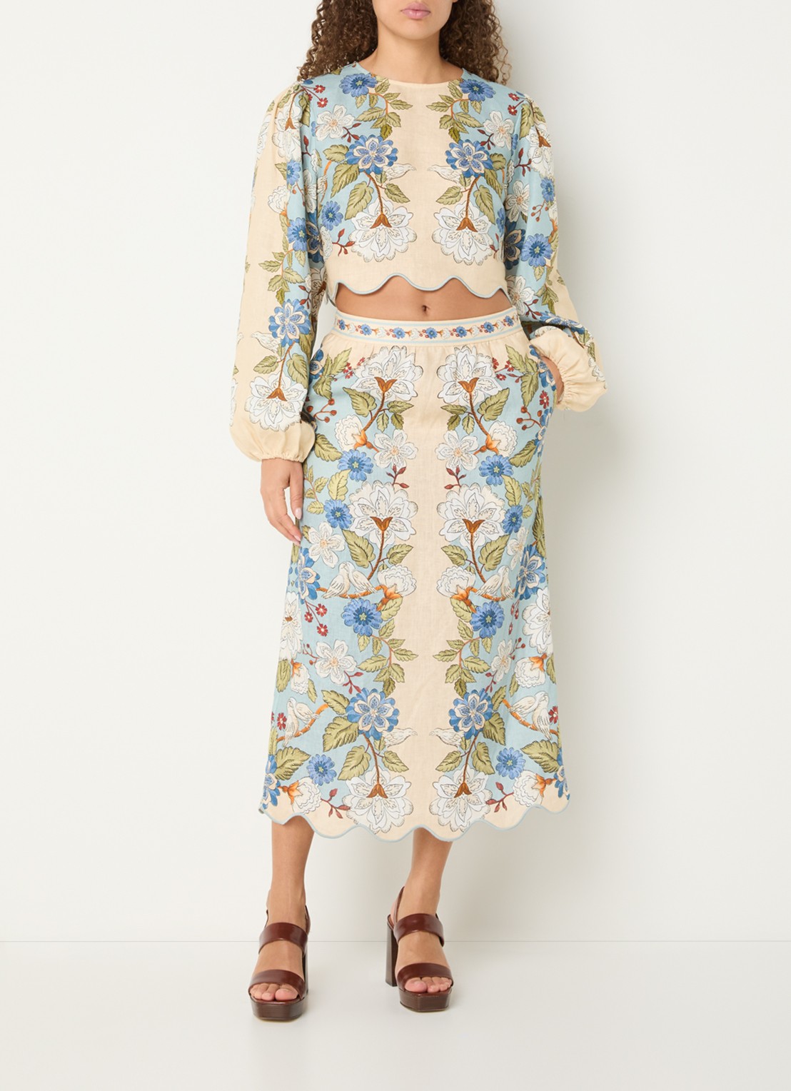 Farm Rio Garden tuniek met print - voorkant 4 vanillegeel