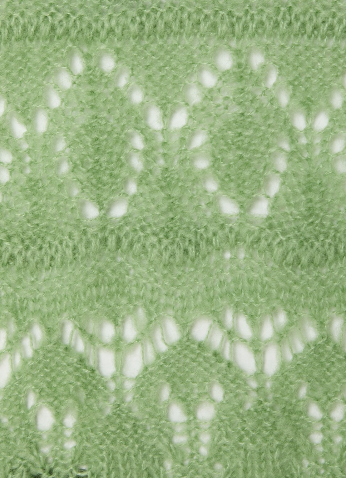 Farm Rio Grofgebreid vest met opengewerkt dessin en sierknopen - detail 4 lindegroen