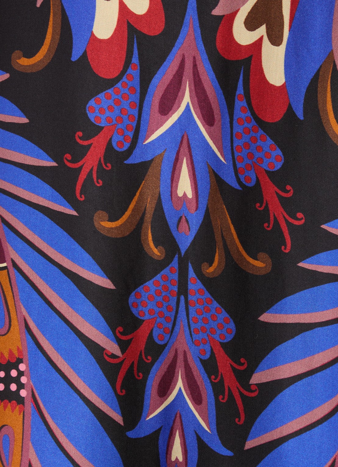 Farm Rio Heart midi wikkeljurk met print - detail 3 kobaltblauw