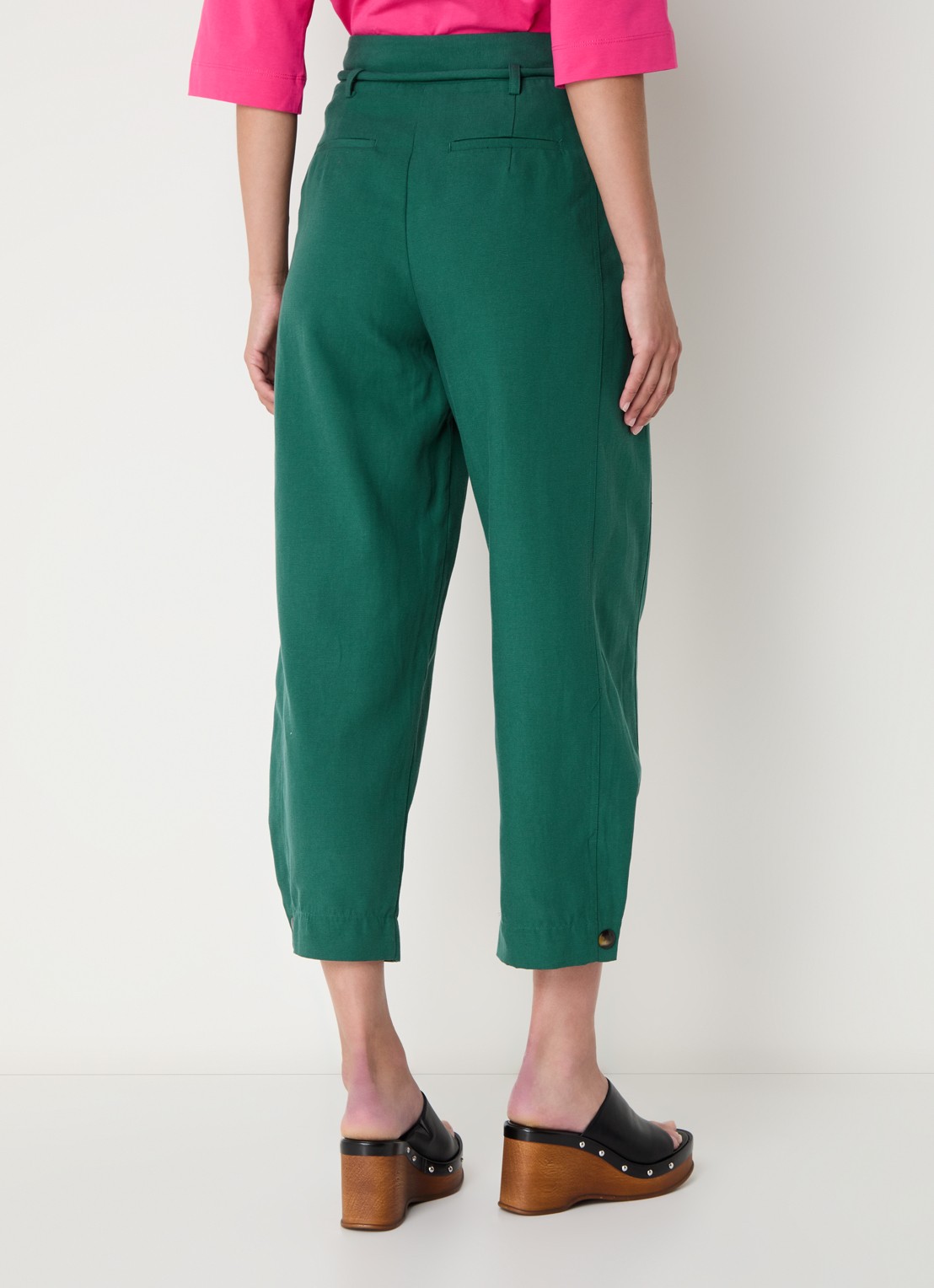 Farm Rio High waist loose fit cropped pantalon  - achterkant 4 groen
