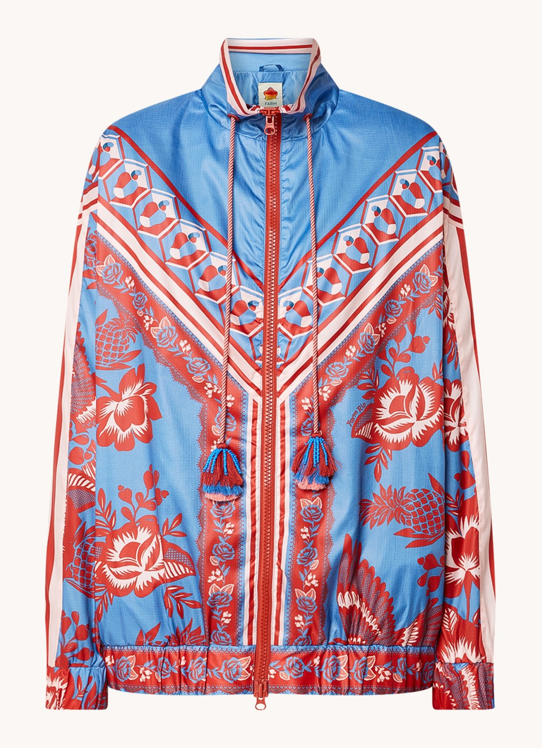 Farm Rio Lace Garden jack met steekzakken - voorkant 4 blauw