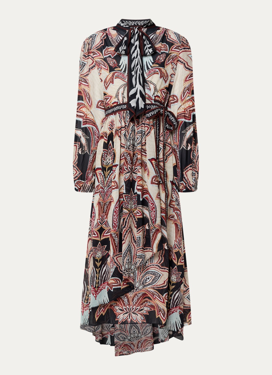 Farm Rio Maxi jurk met print - voorkant 2 beige