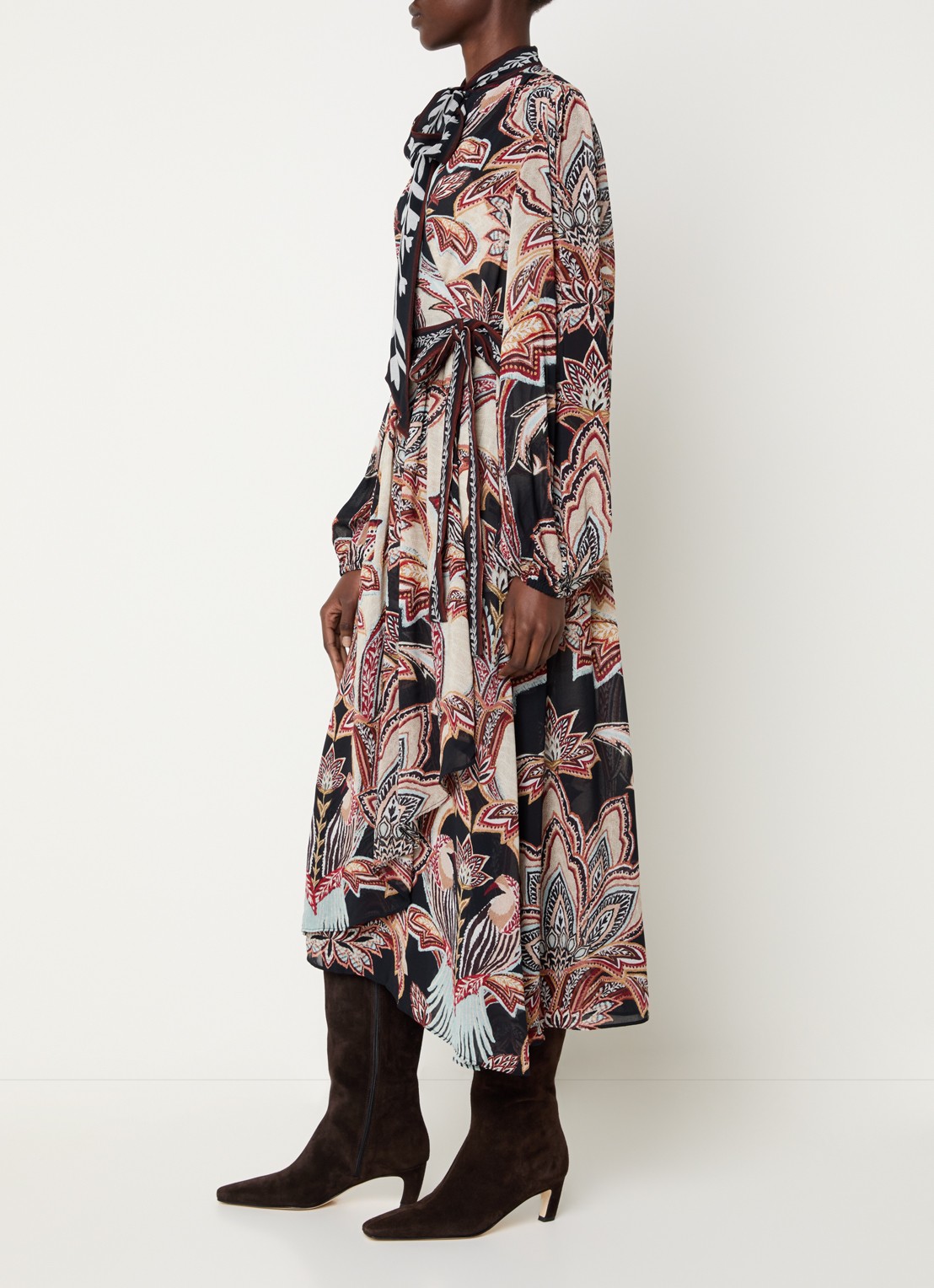 Farm Rio Maxi jurk met print - voorkant 3 beige