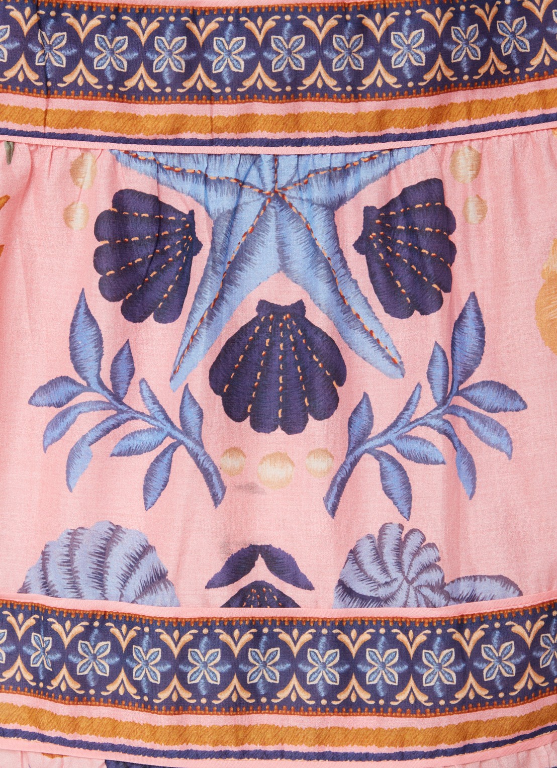 Farm Rio Midi jurk met print en rugdecolleté - detail 3 roze