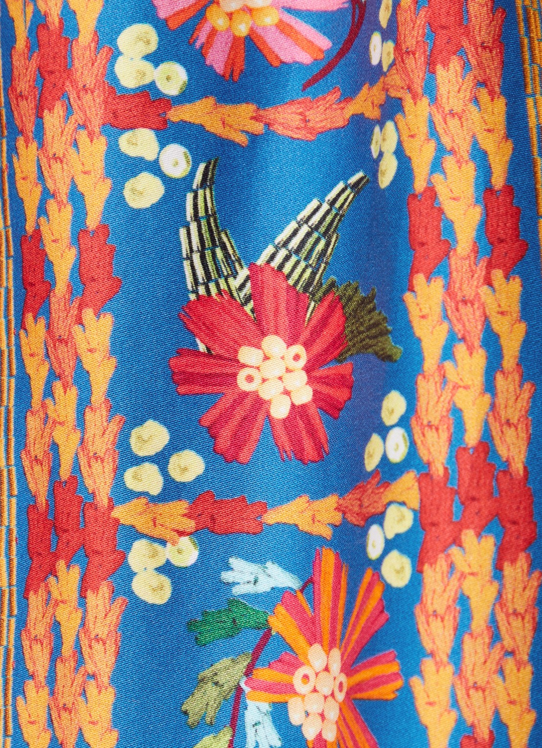 Farm Rio Midi jurk met print en strikdetail  - detail 5 blauw