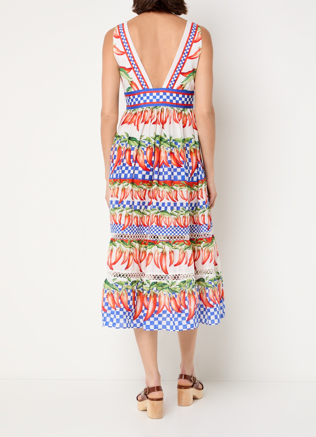 Farm Rio Midi jurk met print - achterkant 4 rood