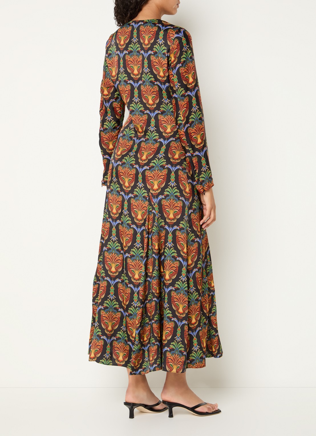 Farm Rio Midi jurk met print - achterkant 2 zwart