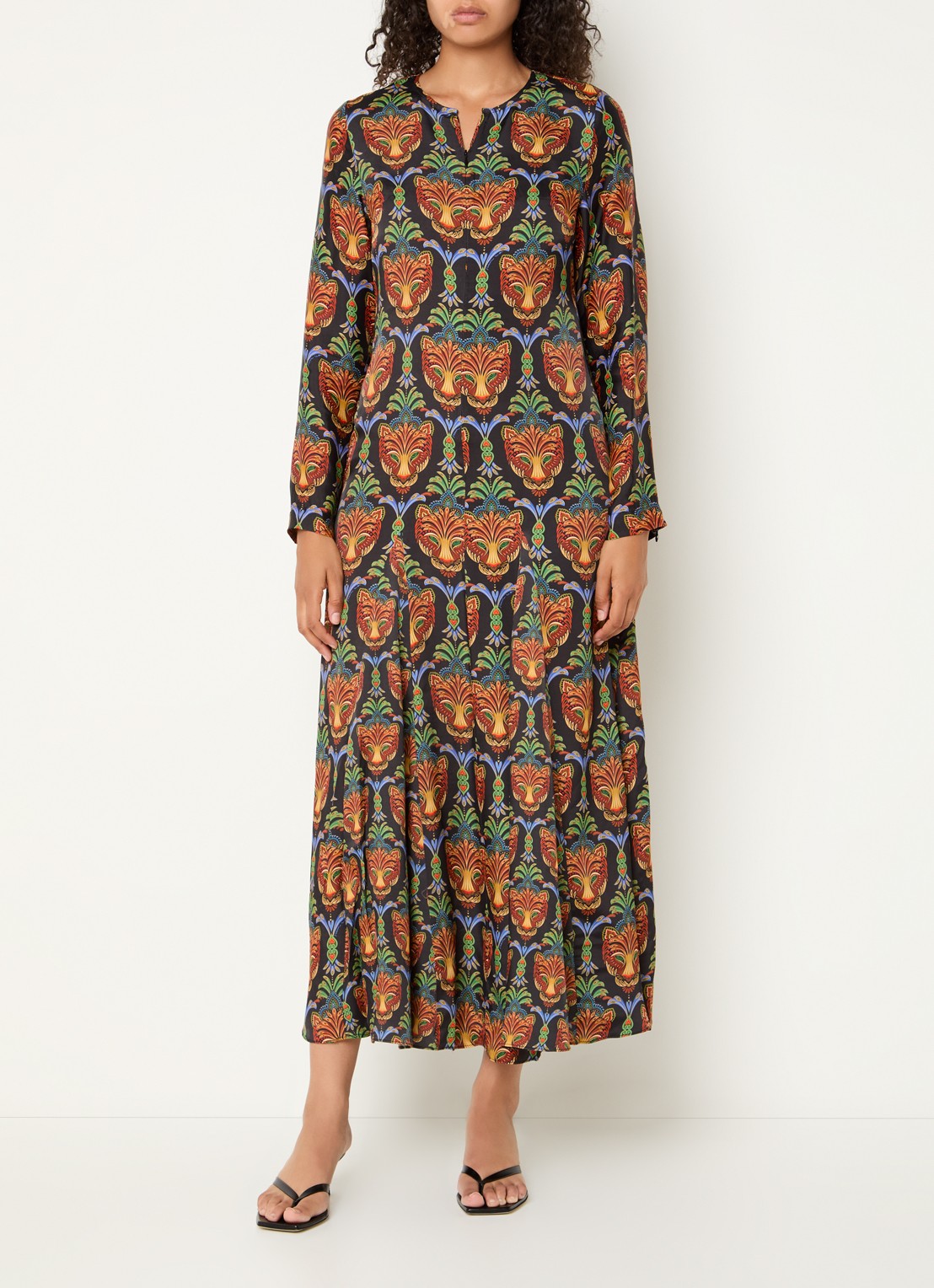 Farm Rio Midi jurk met print - detail zwart