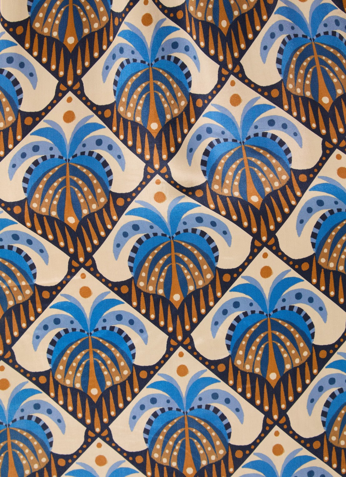 Farm Rio Midi tuniekjurk met print en vlindermouw - detail 3 donkerblauw
