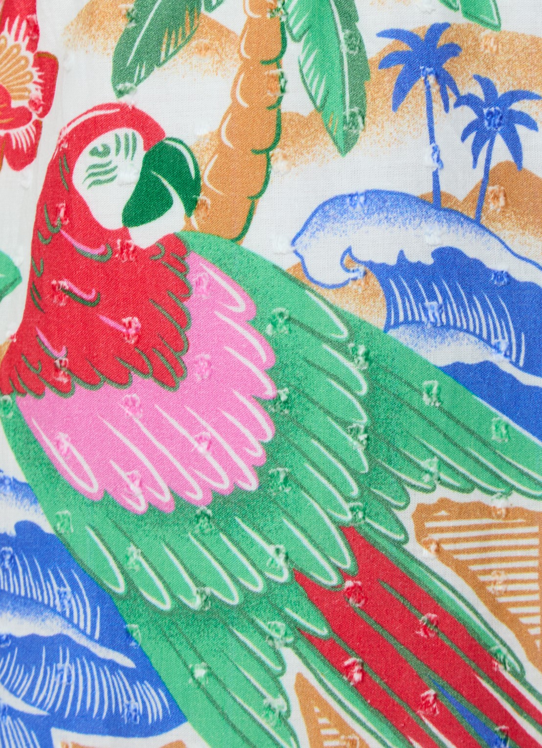 Farm Rio Mini tuniekjurk met print en strikkraag - detail 3 gebroken wit