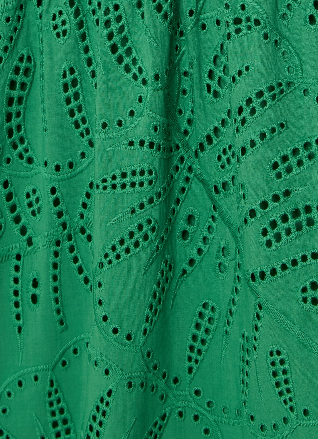Farm Rio Monstera maxi jurk met broderie - detail 2 groen
