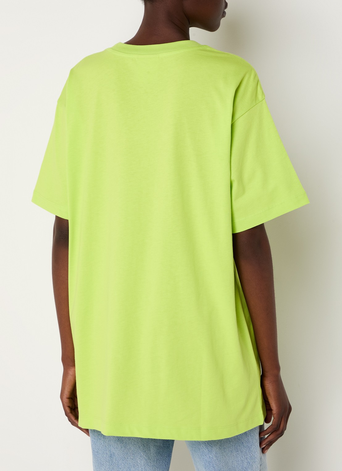 Farm Rio Oversized T-shirt van  katoen met print - achterkant 3 neongroen