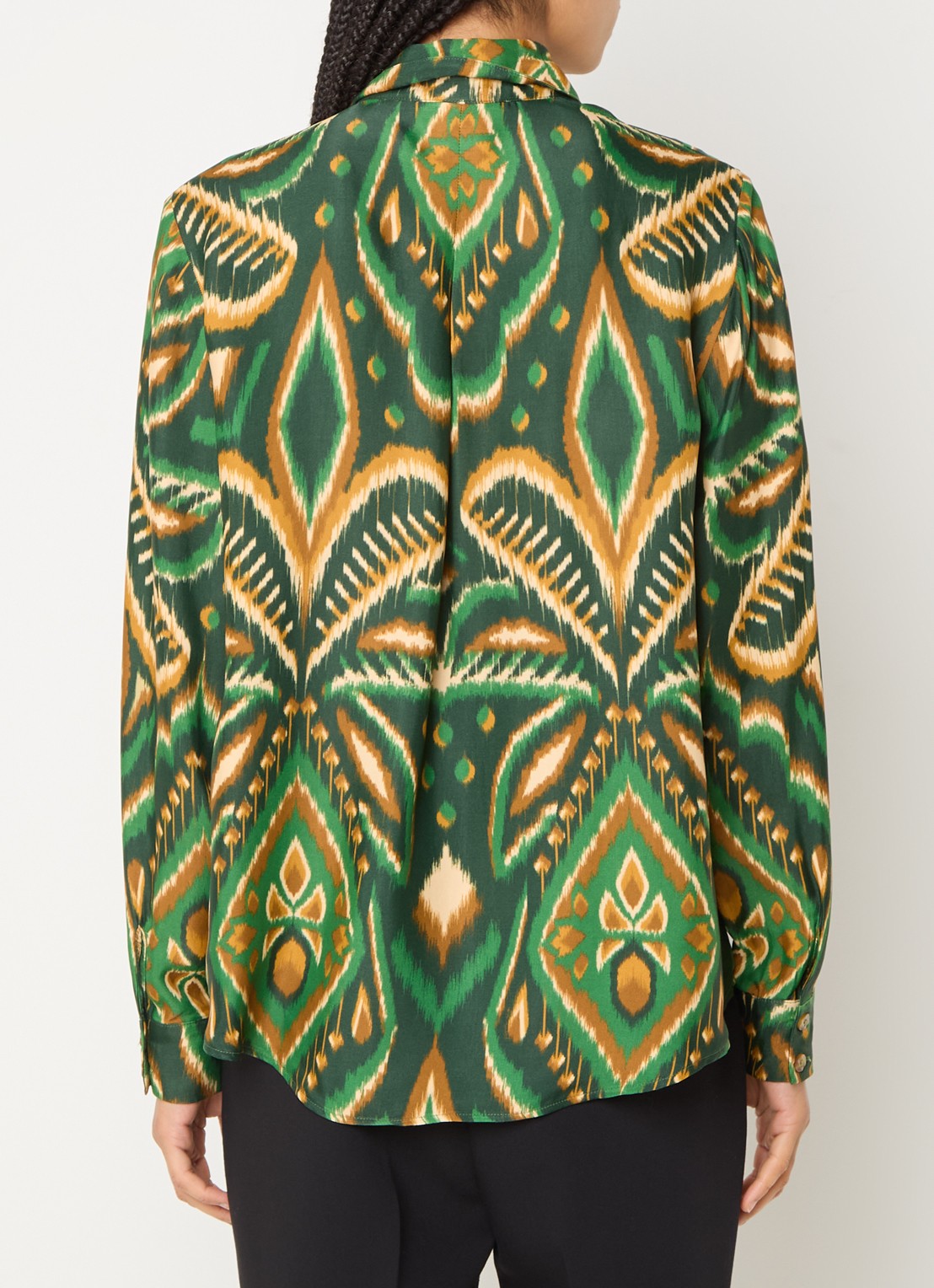 Farm Rio Pineapple blouse met print - achterkant 3 groen