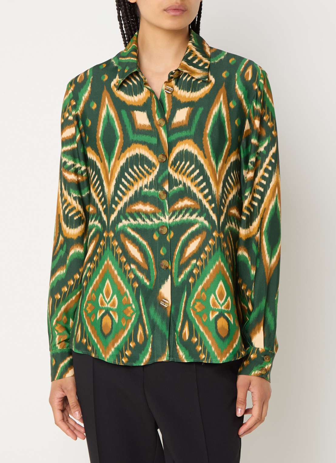 Farm Rio Pineapple blouse met print - detail 4 groen