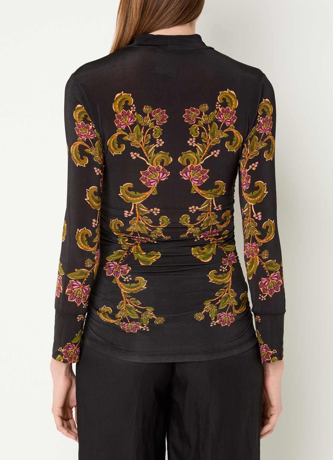 Farm Rio Ravenala top met bloemenprint  - achterkant zwart