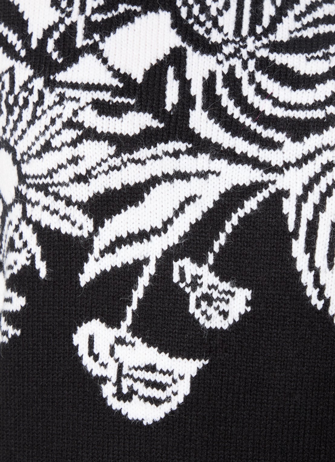 Farm Rio Surreal fijngebreide mini trui-jurk met ingebreid patroon - detail 4 zwart