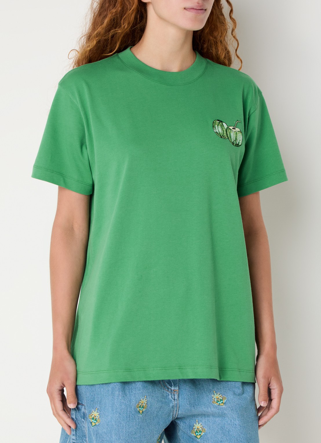 Farm Rio T-shirt met front- en backprint - achterkant groen