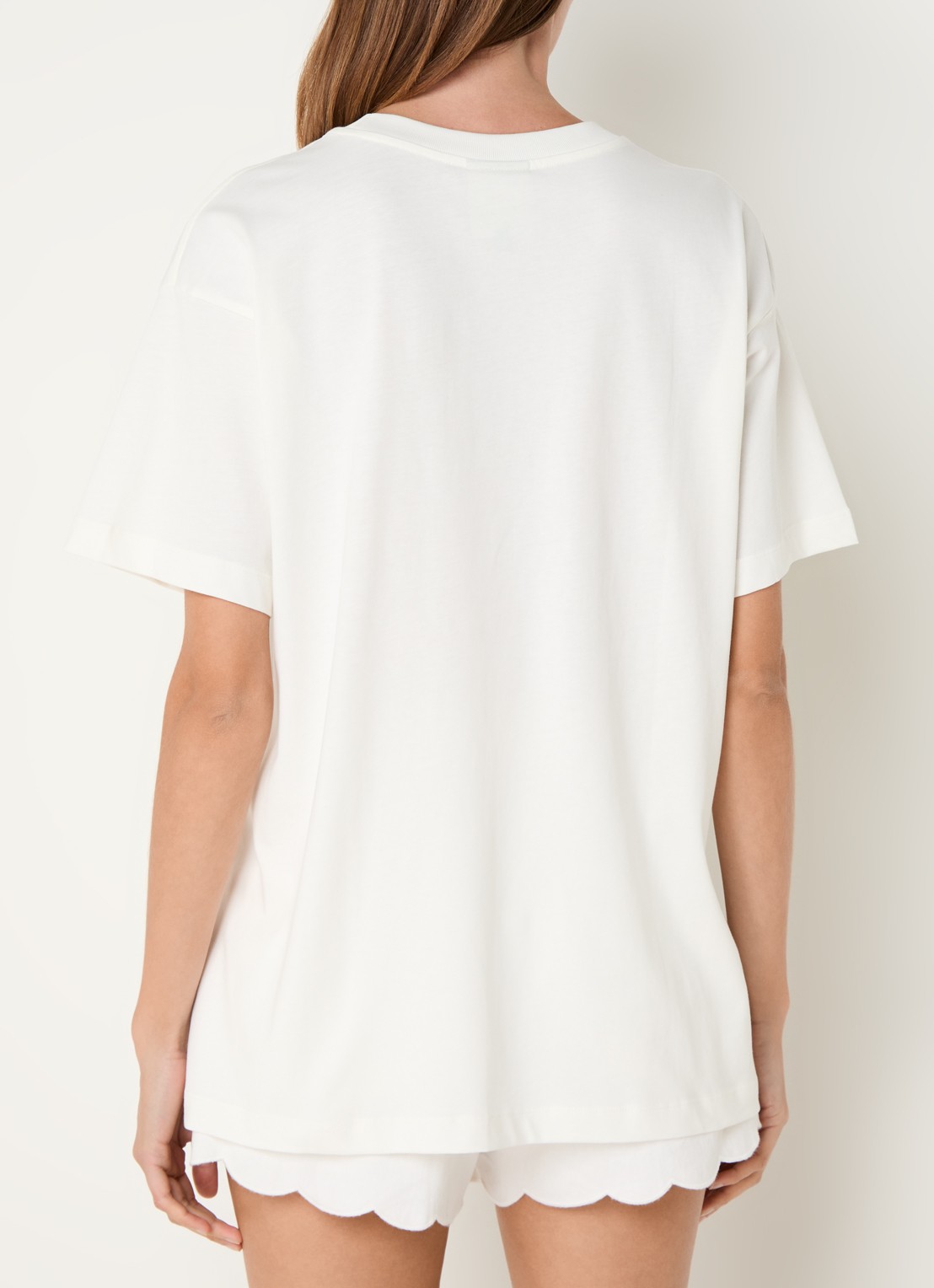 Farm Rio T-shirt met logoprint - achterkant gebroken wit
