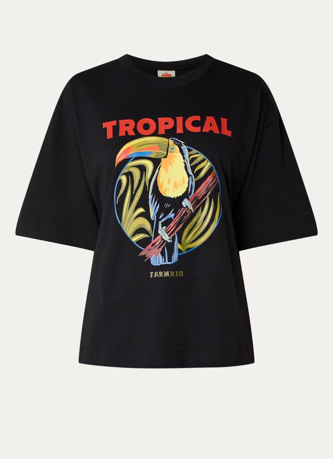 Farm Rio T-shirt met print - voorkant 3 zwart