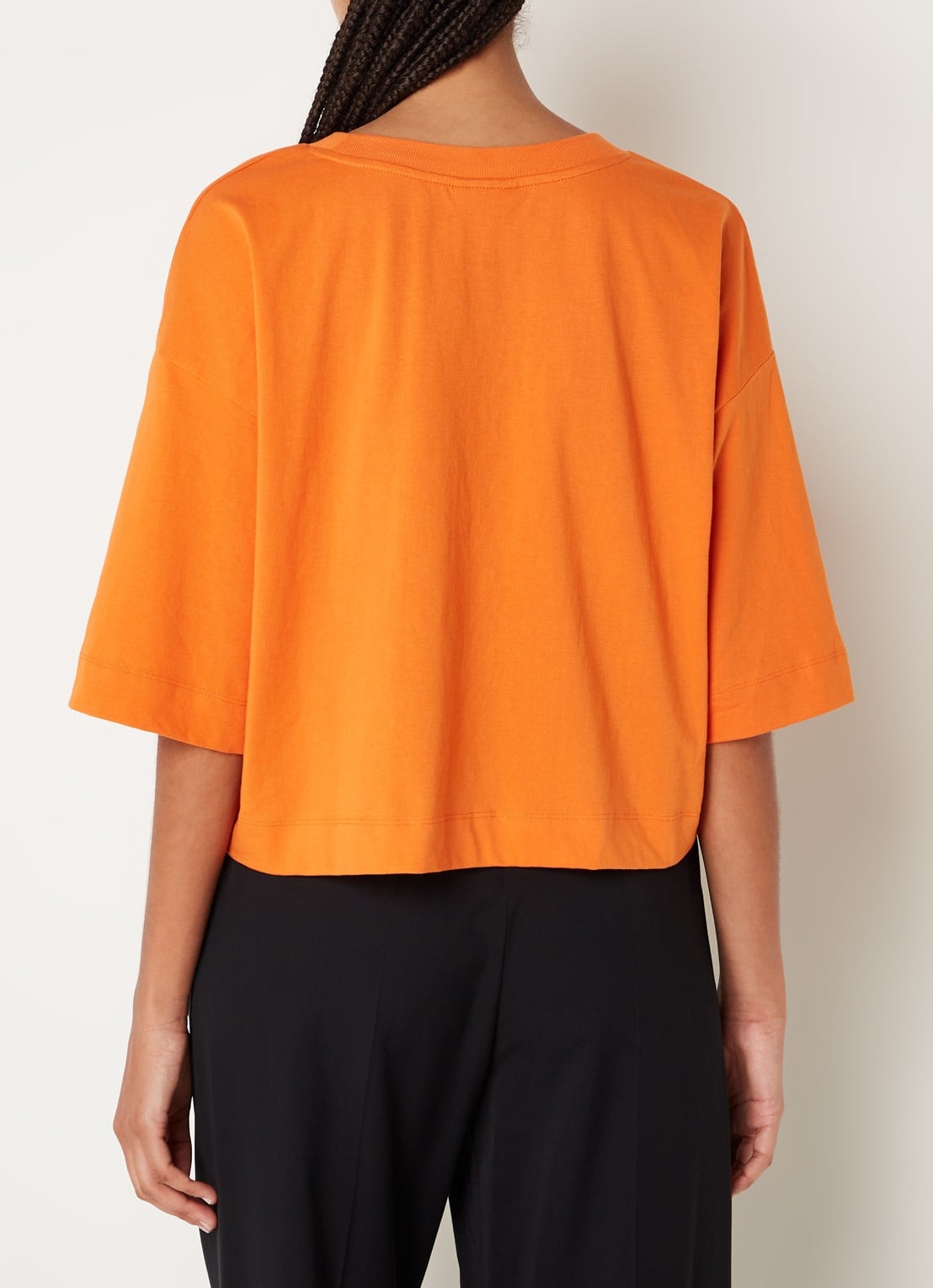 Farm Rio T-shirt van  katoen met logoprint - achterkant orange