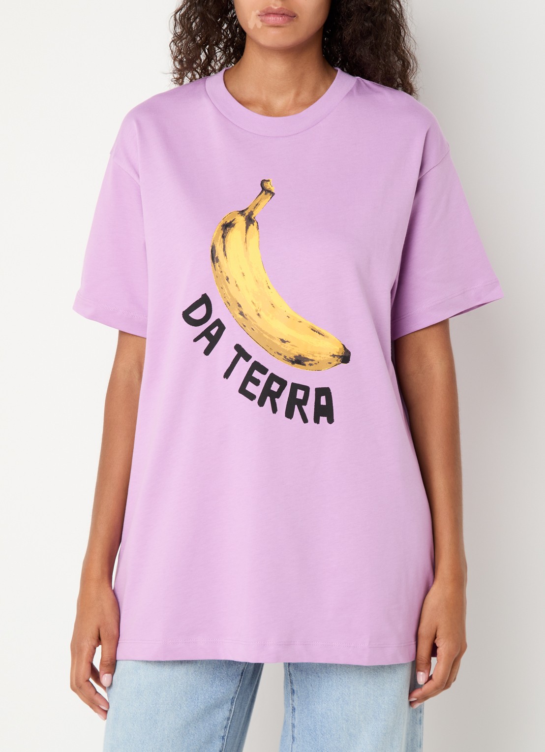 Farm Rio T-shirt van  katoen met print - detail 3 lila