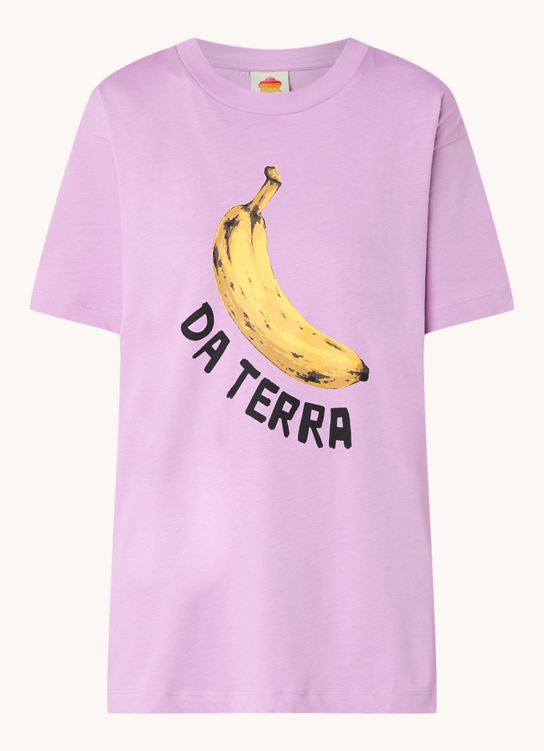 Farm Rio T-shirt van  katoen met print - voorkant lila