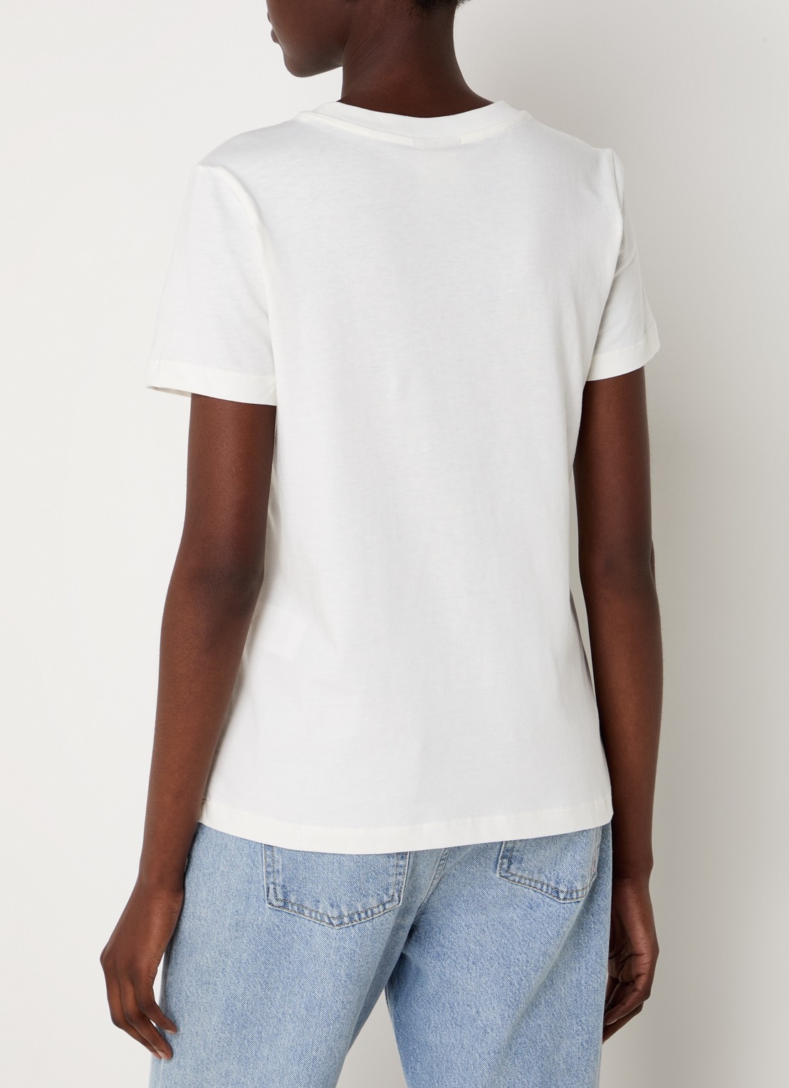 Farm Rio T-shirt van  katoen met print - achterkant 4 gebroken wit