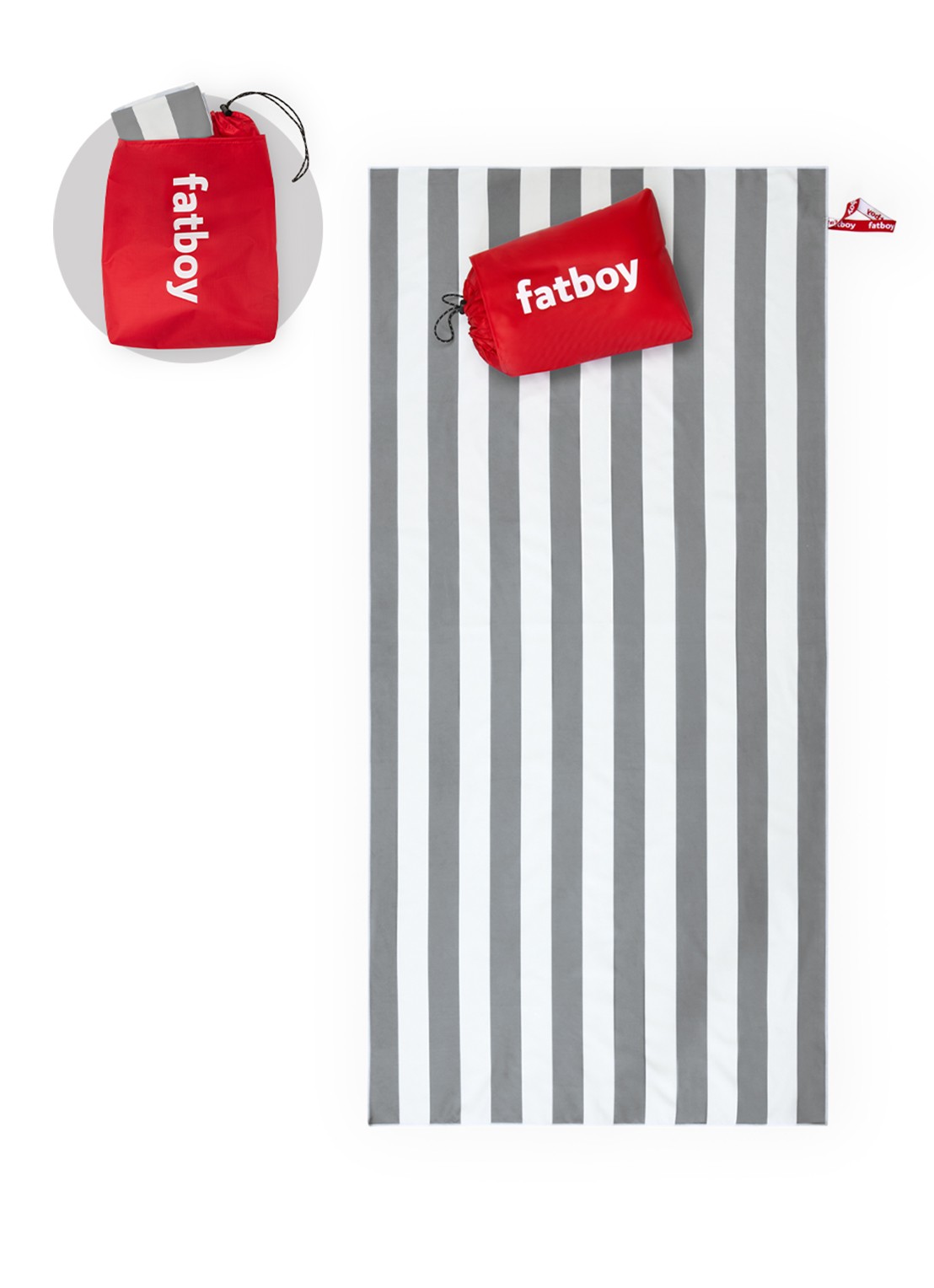 Fatboy Beach Baggy strandlaken 165 x 80 cm - voorkant 2 grijs