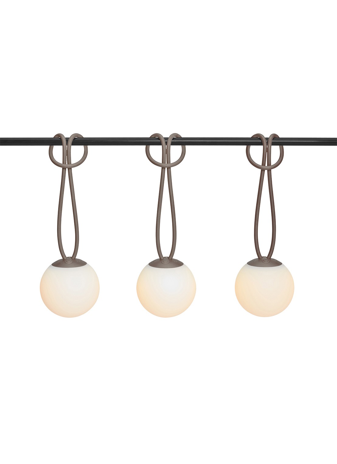 Fatboy Bolleke Mini ledverlichting set van 3 - voorkant 2 taupe