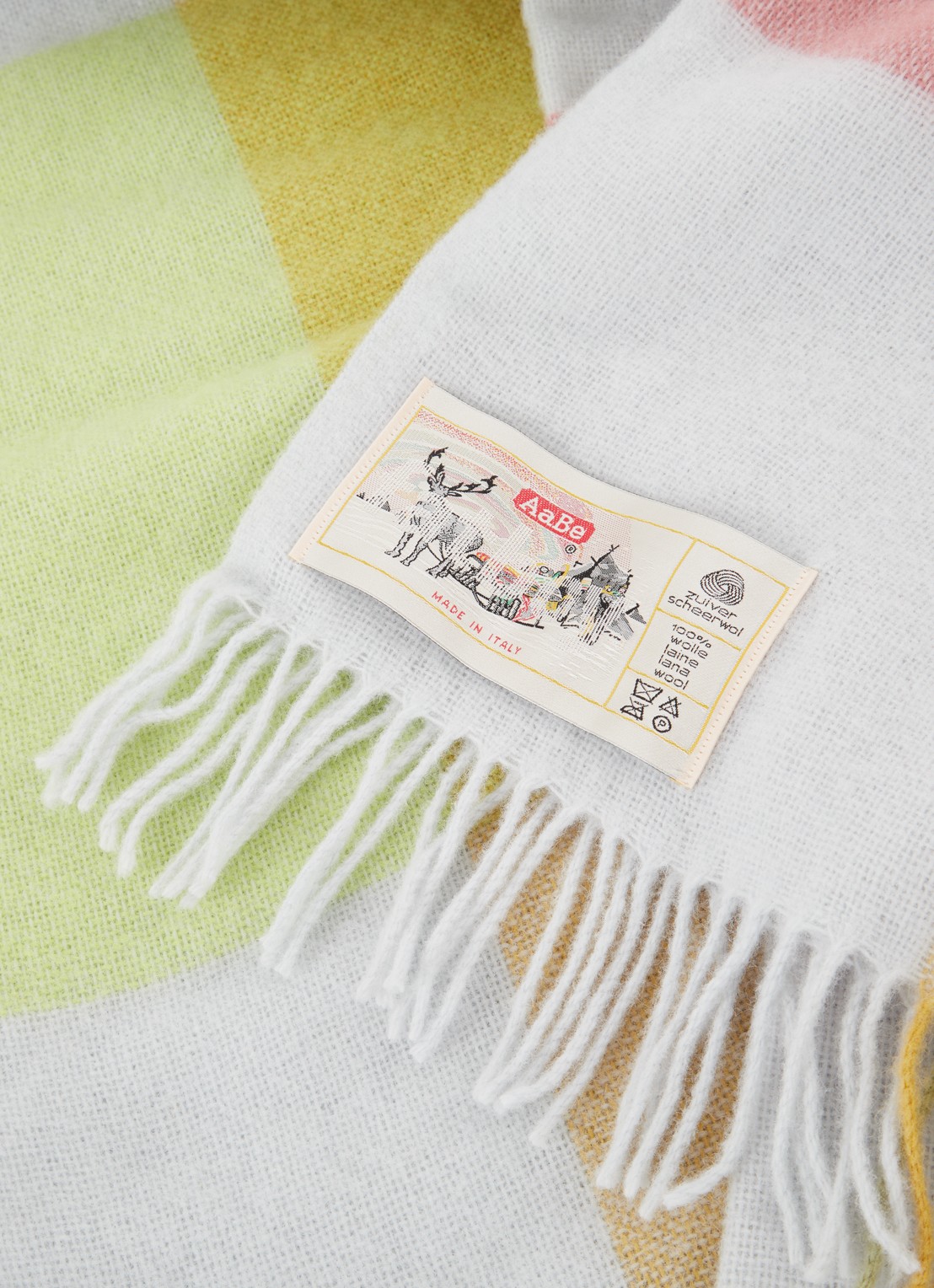 Fatboy Colour Blend plaid van wol met ruitdessin 130 x 185 cm - detail 3 multicolor