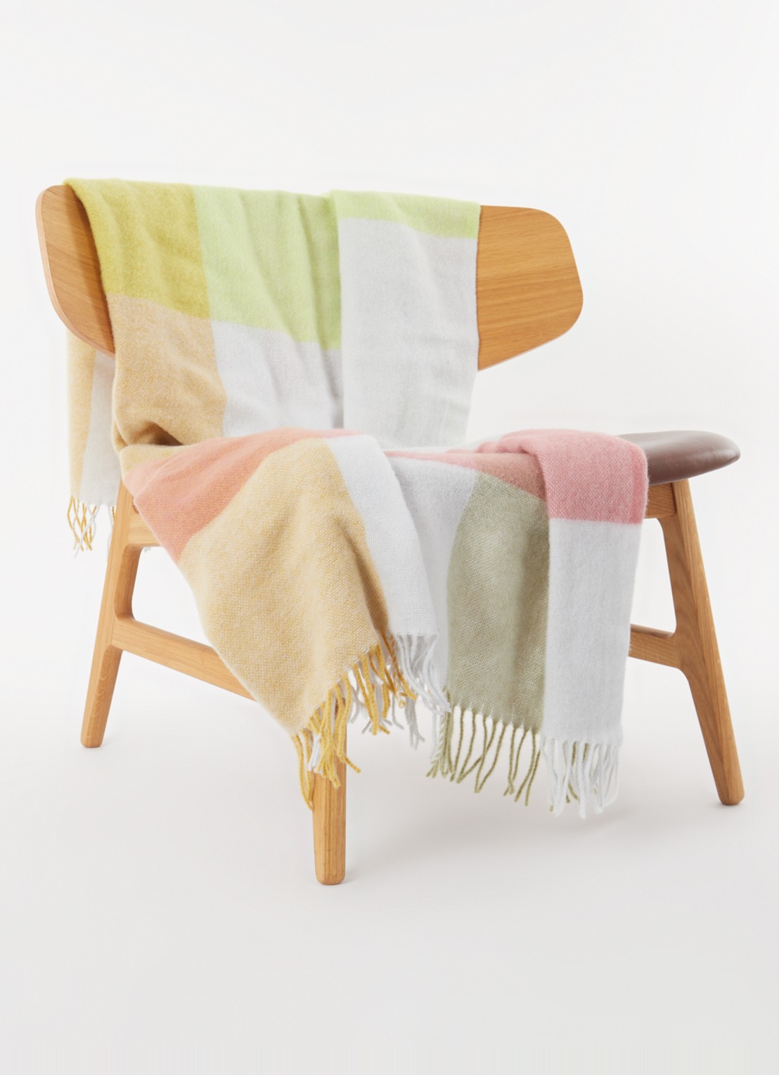 Fatboy Colour Blend plaid van wol met ruitdessin 130 x 185 cm - voorkant 2 multicolor