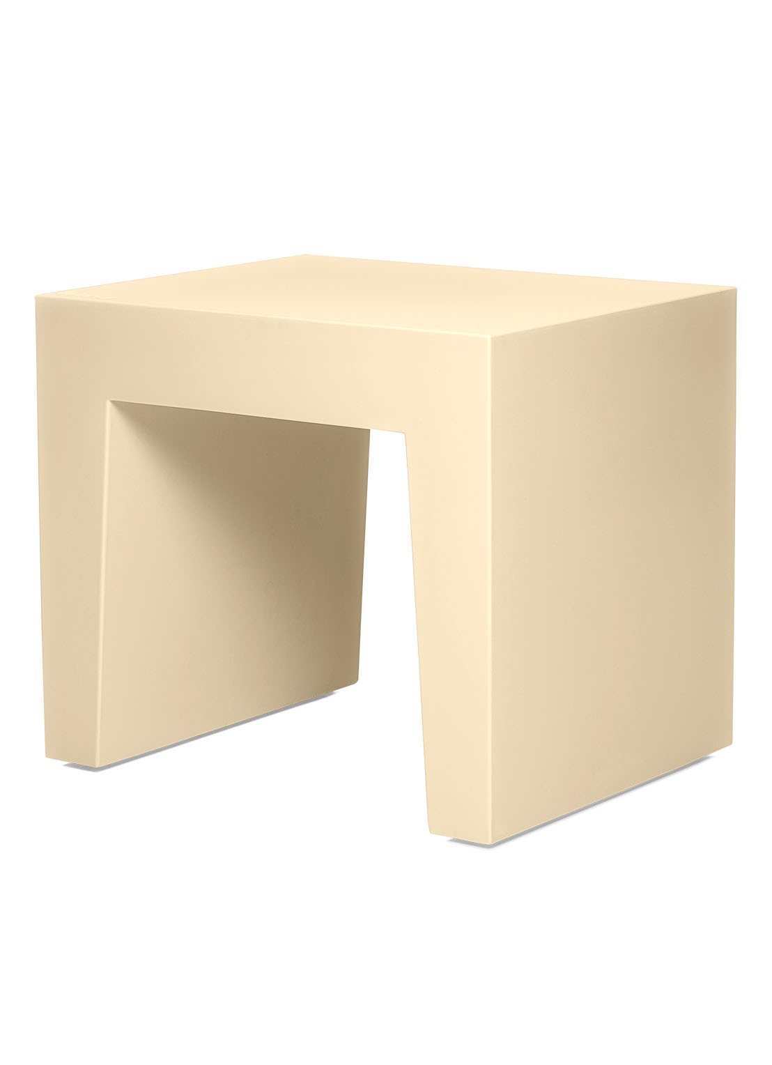 Fatboy Concrete Seat kruk 40 x 50 cm - voorkant 3 ivoor