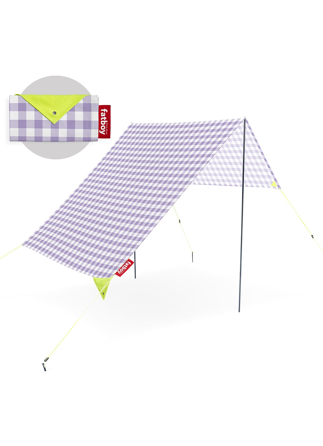 Fatboy Miasun draagbare strandtent 150 x 220 cm - voorkant lila