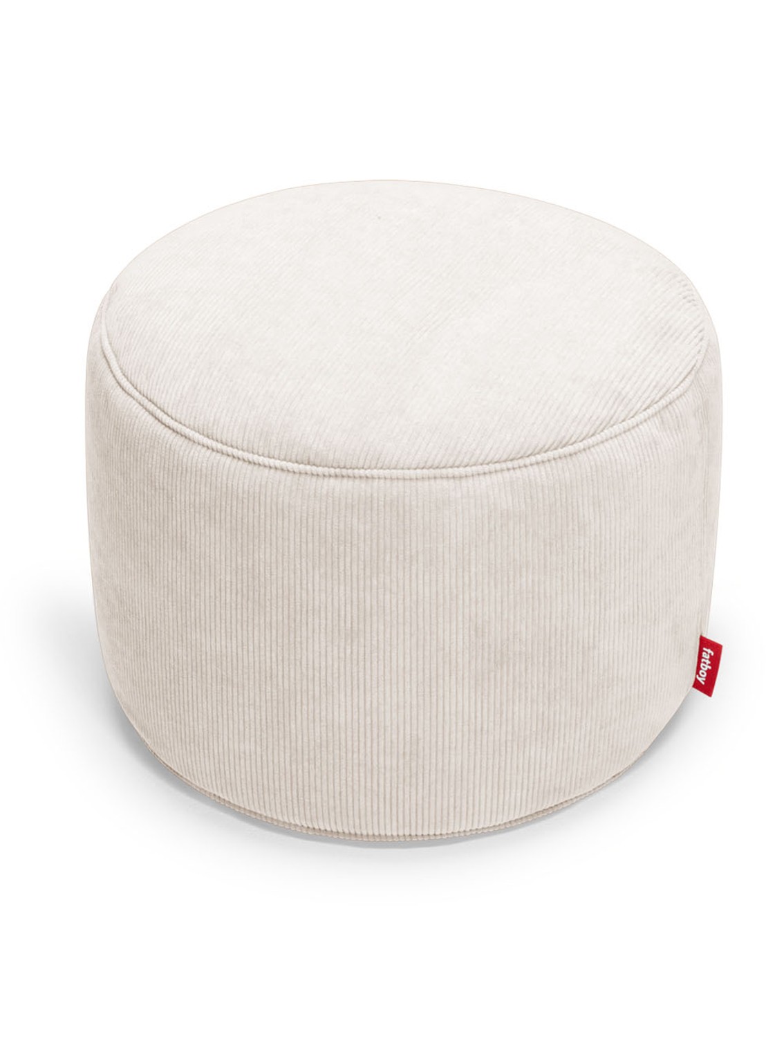 Fatboy  Point Cord poef 50 cm - voorkant creme