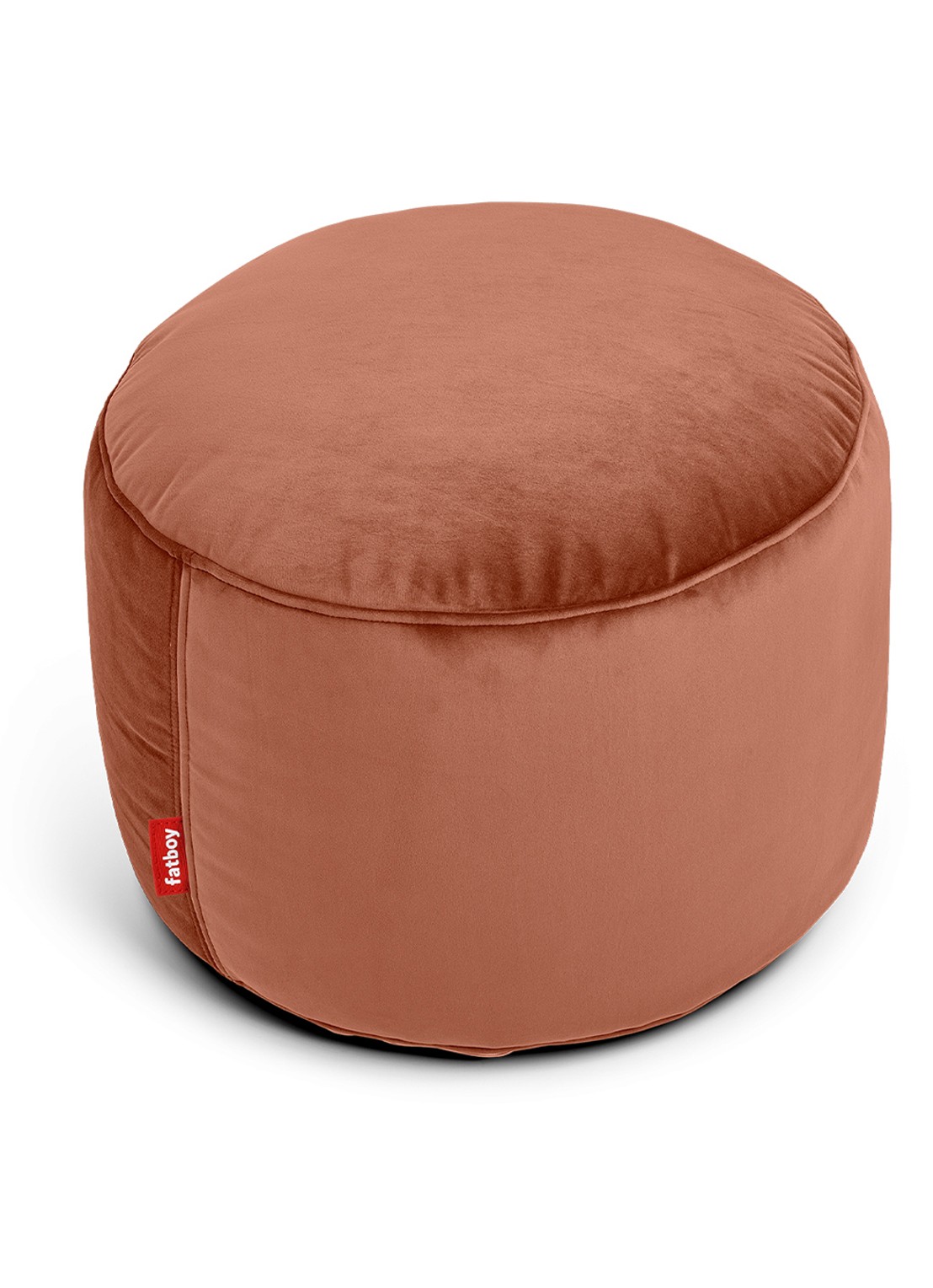 Fatboy Point Velvet poef 35 x 50 cm - voorkant bruin