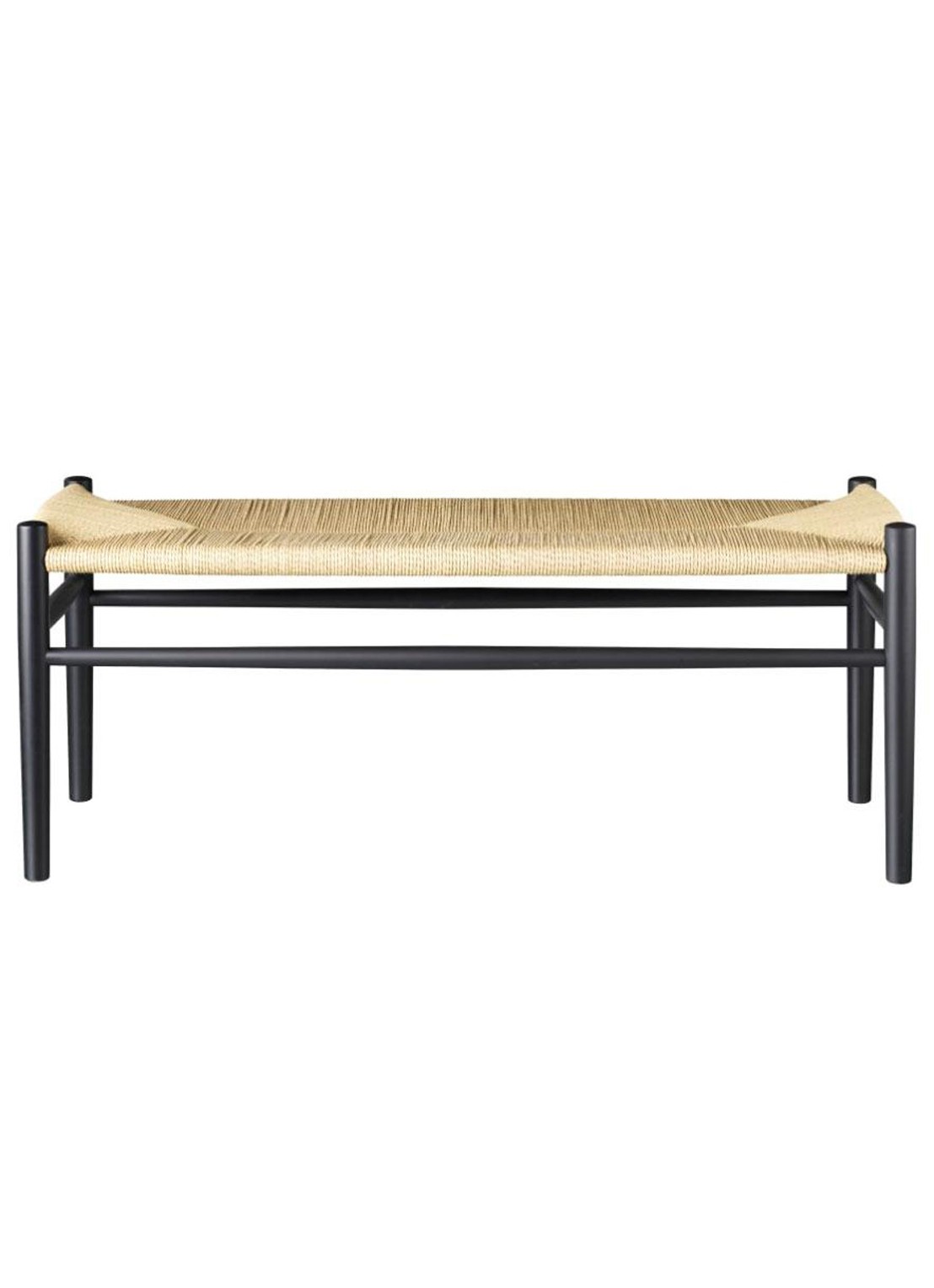 FDB Møbler J83B eetkamerbank 100 X 41 cm - voorkant zwart