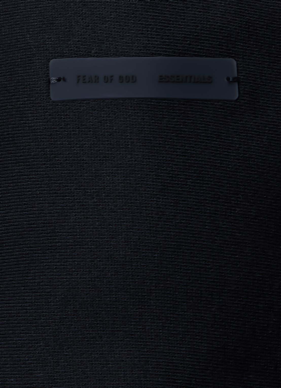 Fear of God Essentials AS25 hoodie met flock logoprint - detail 6 zwart